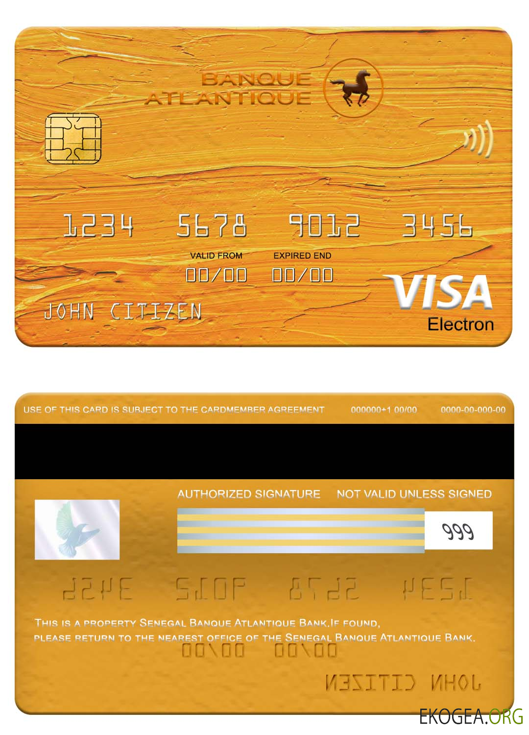 Sénégal Banque Atlantique Banque visa carte électronique